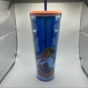 Starbucks Island Tumbler NEW Blue Iridescent 24 oz Venti Cold Drink Cup